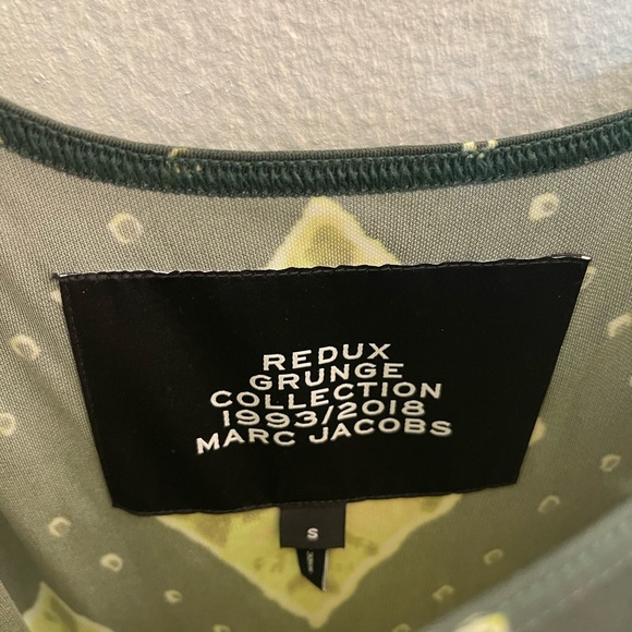 MARC JACOBS
Small Redux Grunge Ikat Jersey Slip Dress In Green Multi - Picture 4 of 10
